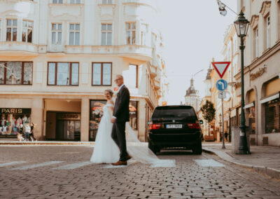 Svatební fotografie ve městě